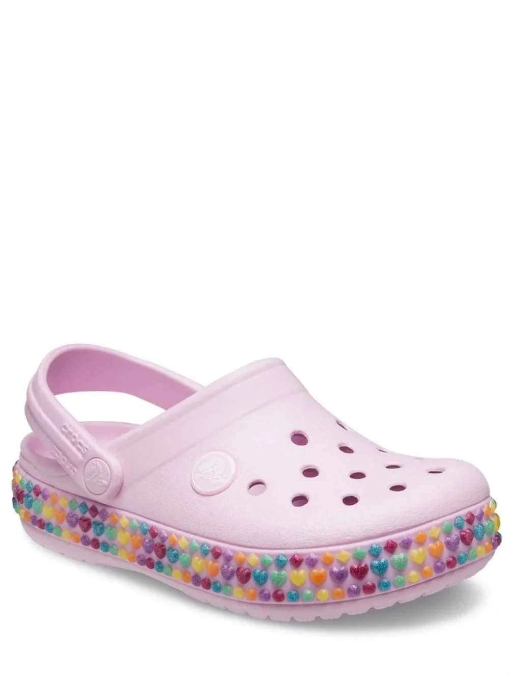 Crocs Girls Pink Crocbands Gem Band Clogs Size C10